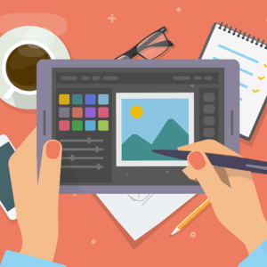 illustration of photo editing