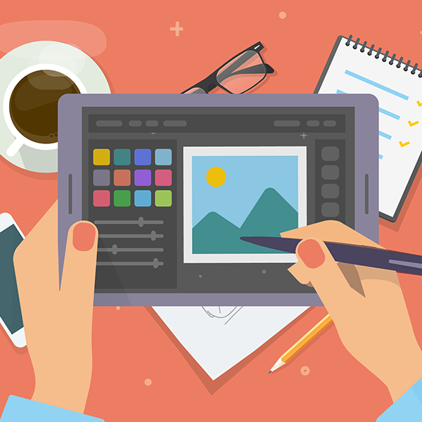 illustration of photo editing