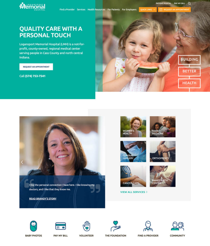 Logansport Memorial Hospital homepage