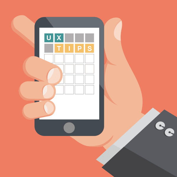 user experiences the great UX design of Wordle when playing the game on his phone