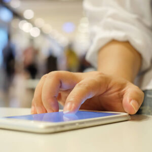 woman using a smartphone