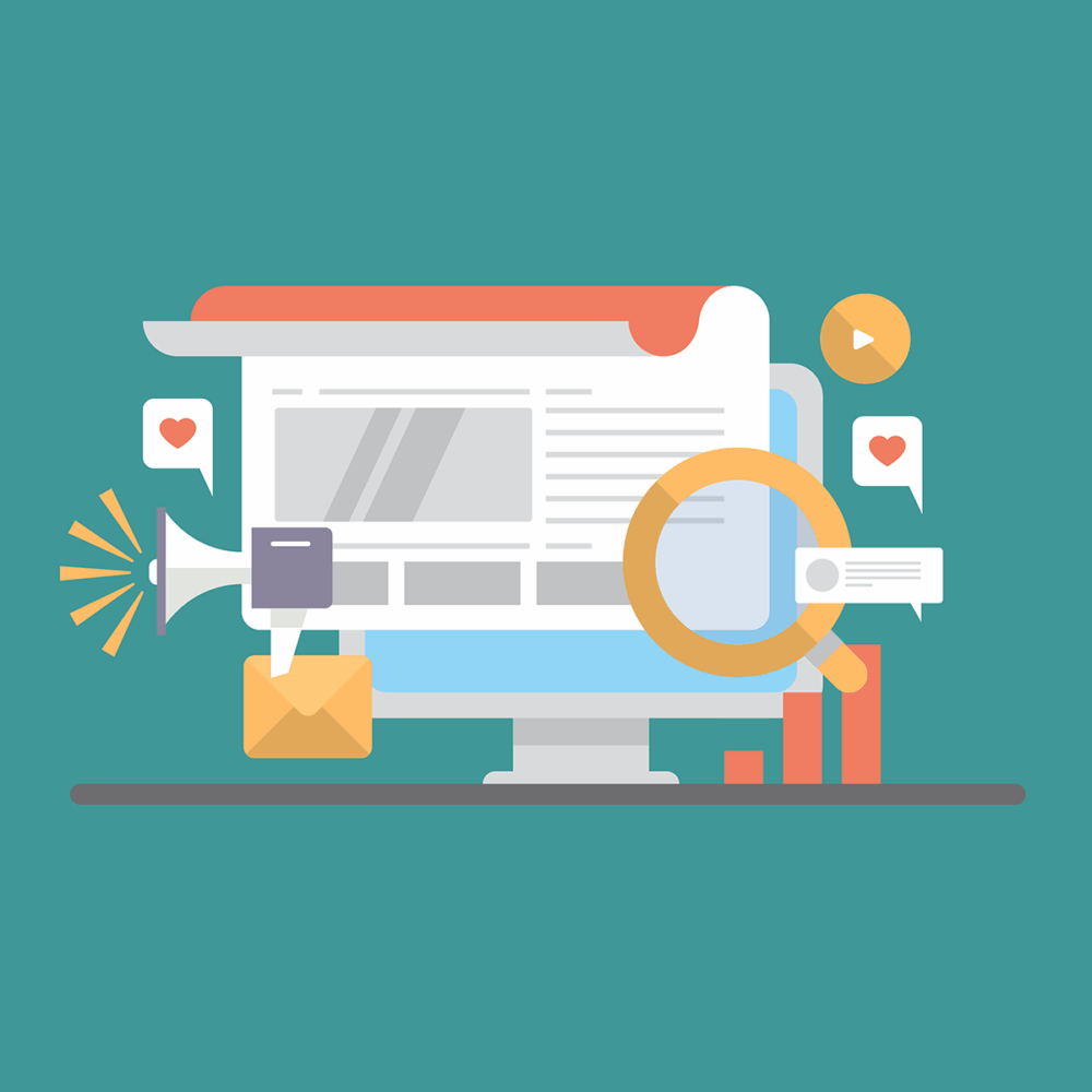 Digital marketing internal content enablement graphic.