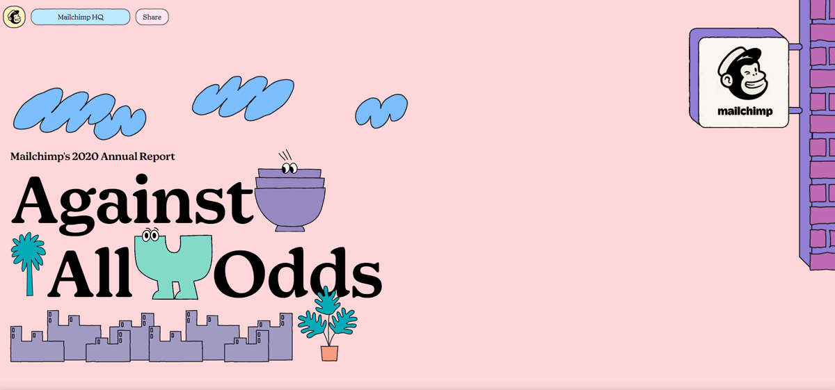 digital annual report example from MailChimp