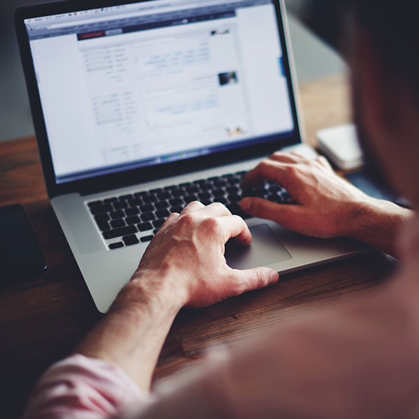 Man working at the computer
