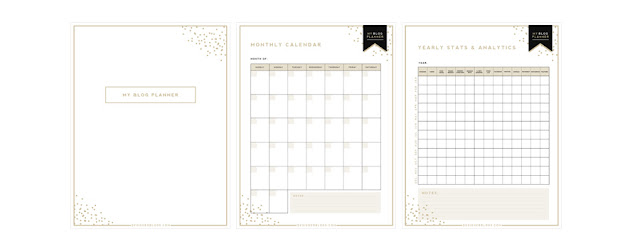 Blog planner kit freebie