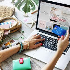 woman shopping online