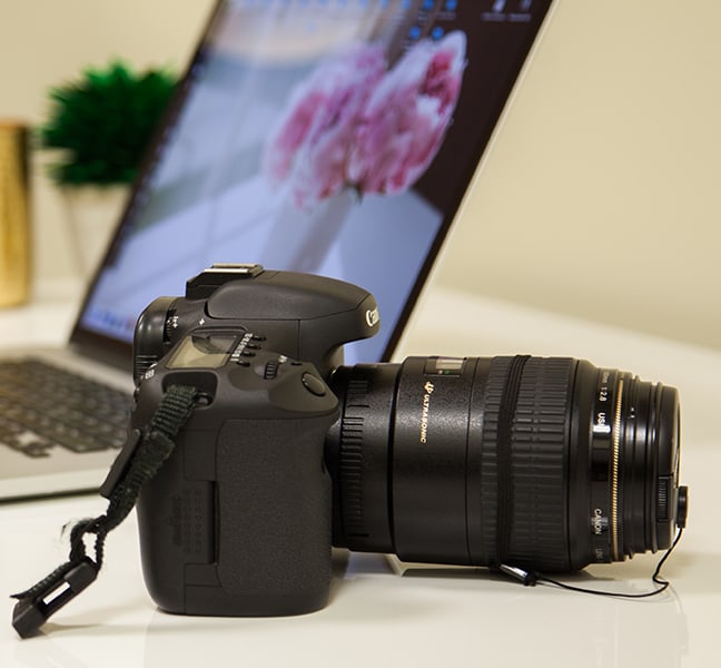 Professional photographer camera