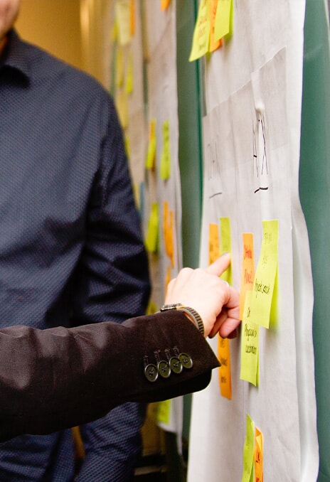 Brainstorming in a meeting