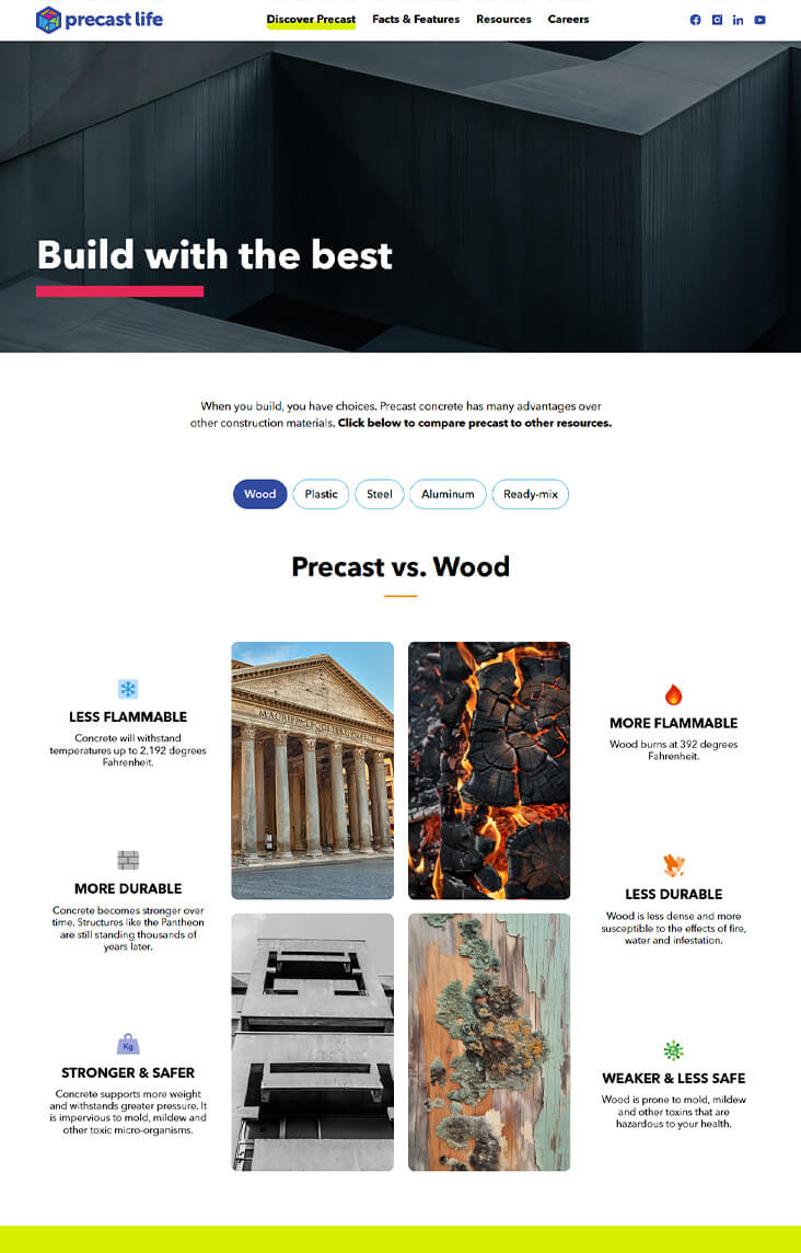Preview of Build with the best landing page