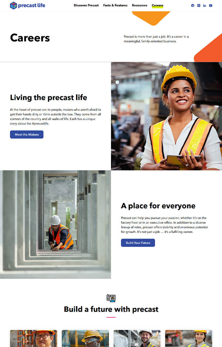 Preview of Careers page