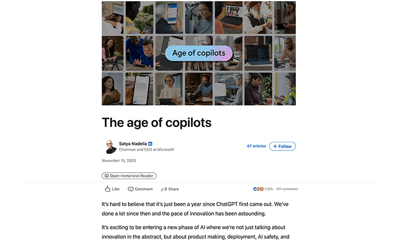 Microsoft thought leadership example