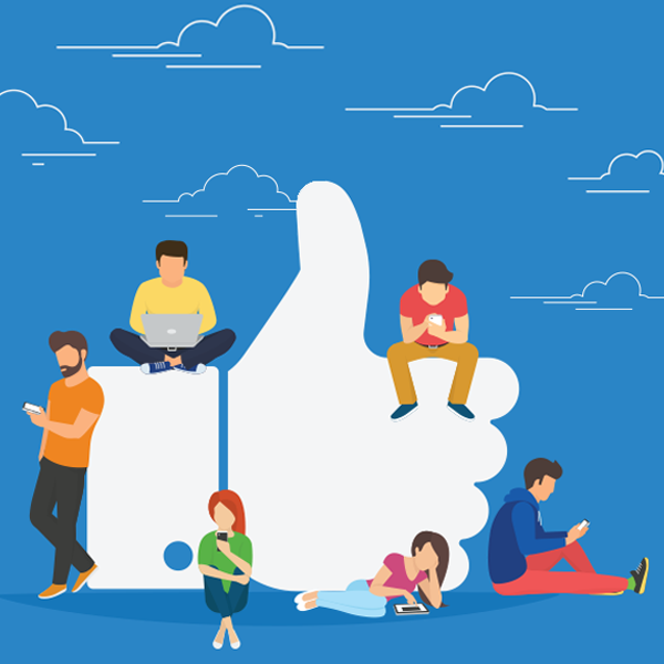 social media users sharing content