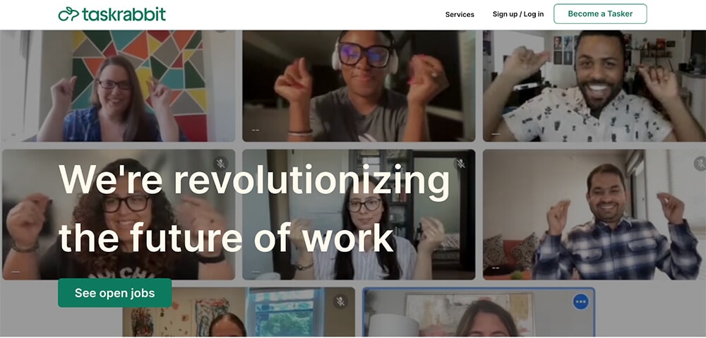 TaskRabbit's career page hero