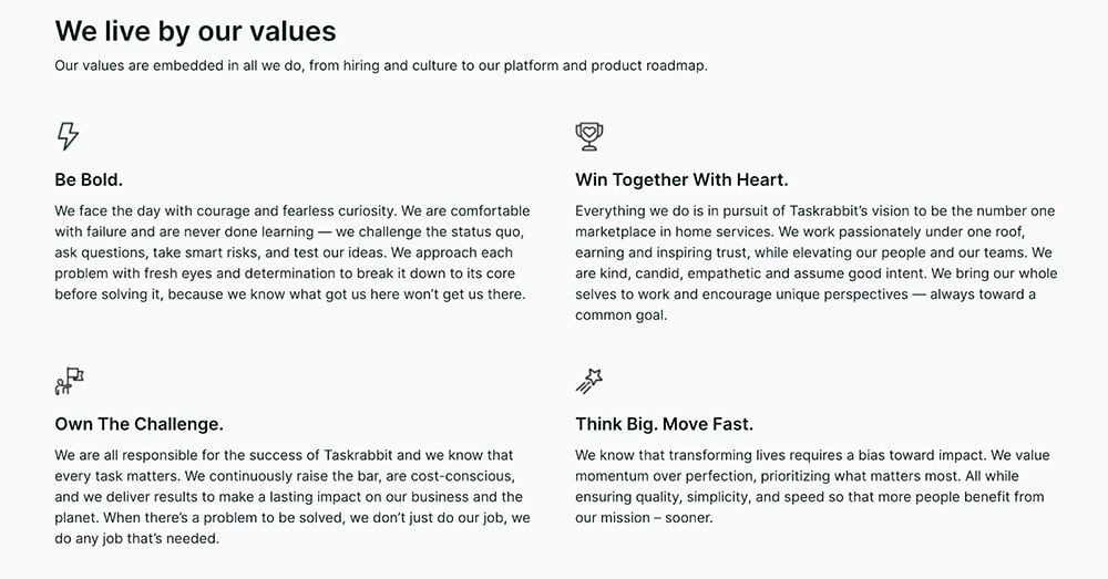 TaskRabbit's career section main content