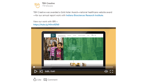 TBH LinkedIn Example Post