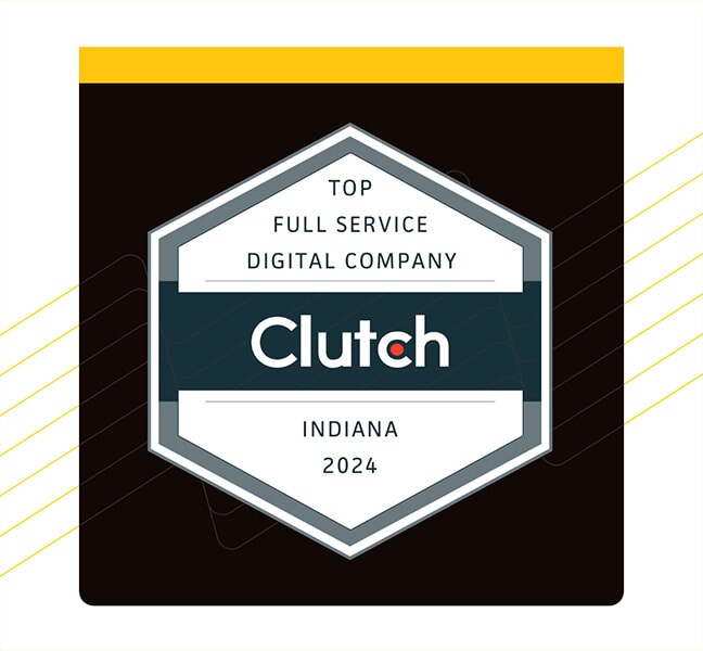 Top Full Service Digital Company in Indiana for 2024 award for TBH Creative from Clutch