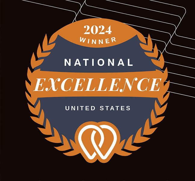 National Excellence winner awarded to TBH Creative in 2024 from UpCity