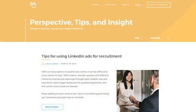 TBH Creative Blog Design