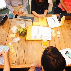 Marketing team planning meeting