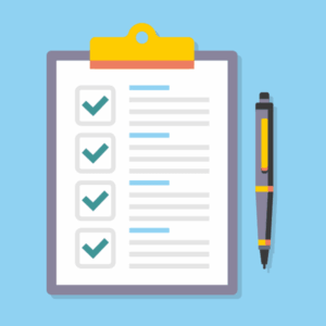use a checklist to make sure you don