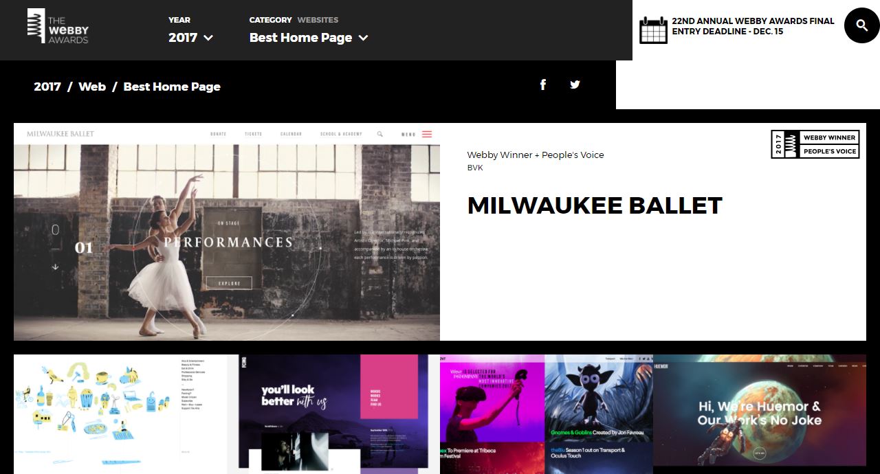 Sample from The Webby Awards