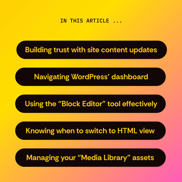 Table of contents for article discussing blog post content.