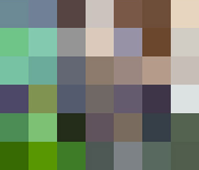 A blurry photo of an Amur leopard created using only 60 pixels