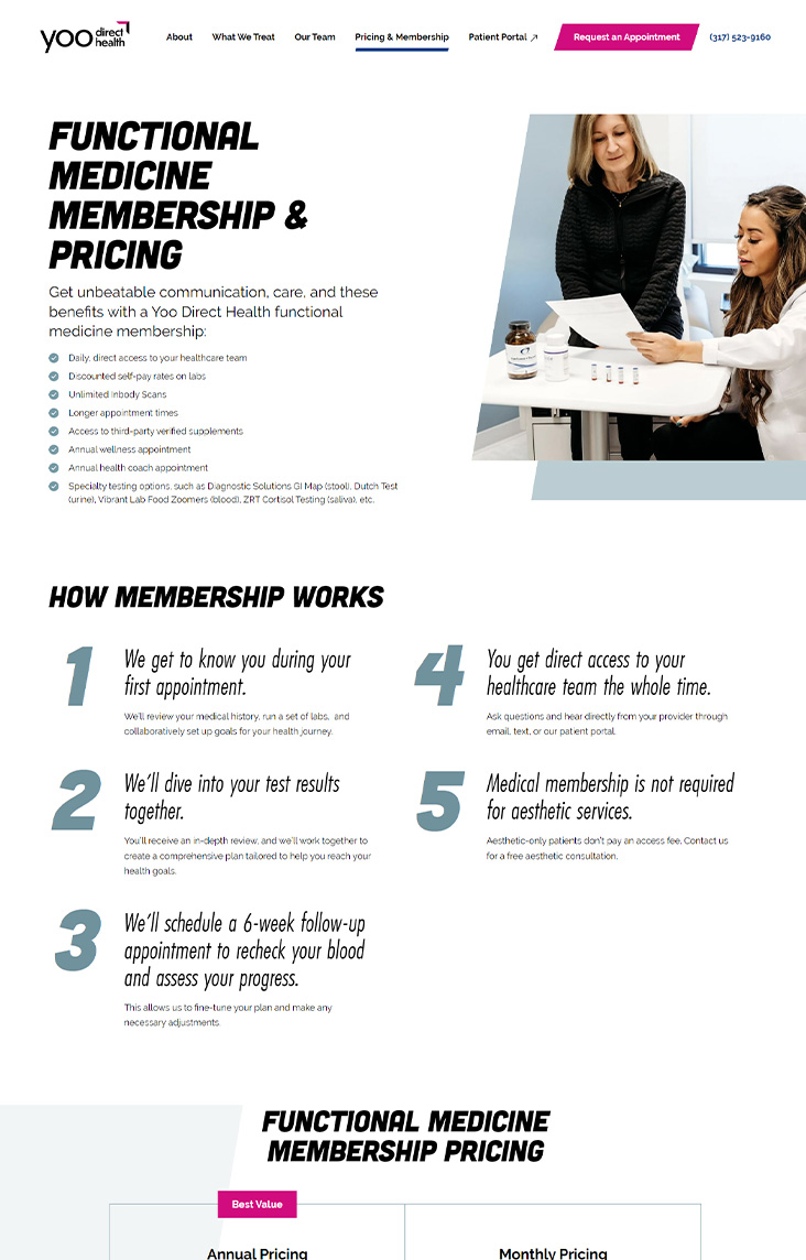 Pricing page